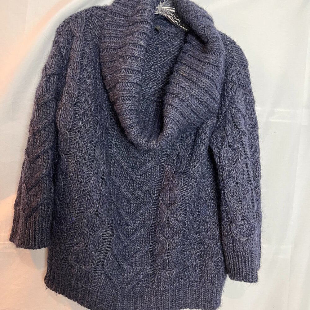 Women's Benetton blue Wool blend cowl neck sweater Size M